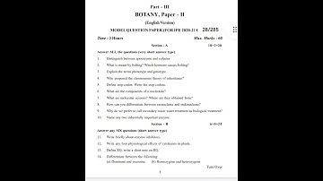 intermediate 2nd year botany model paper