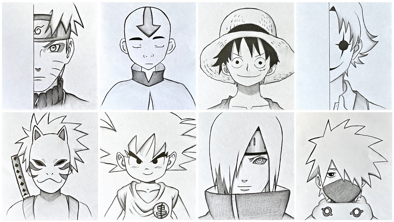 How I Draw Anime Eyes, TOP 9 ANIME Characters Drawing