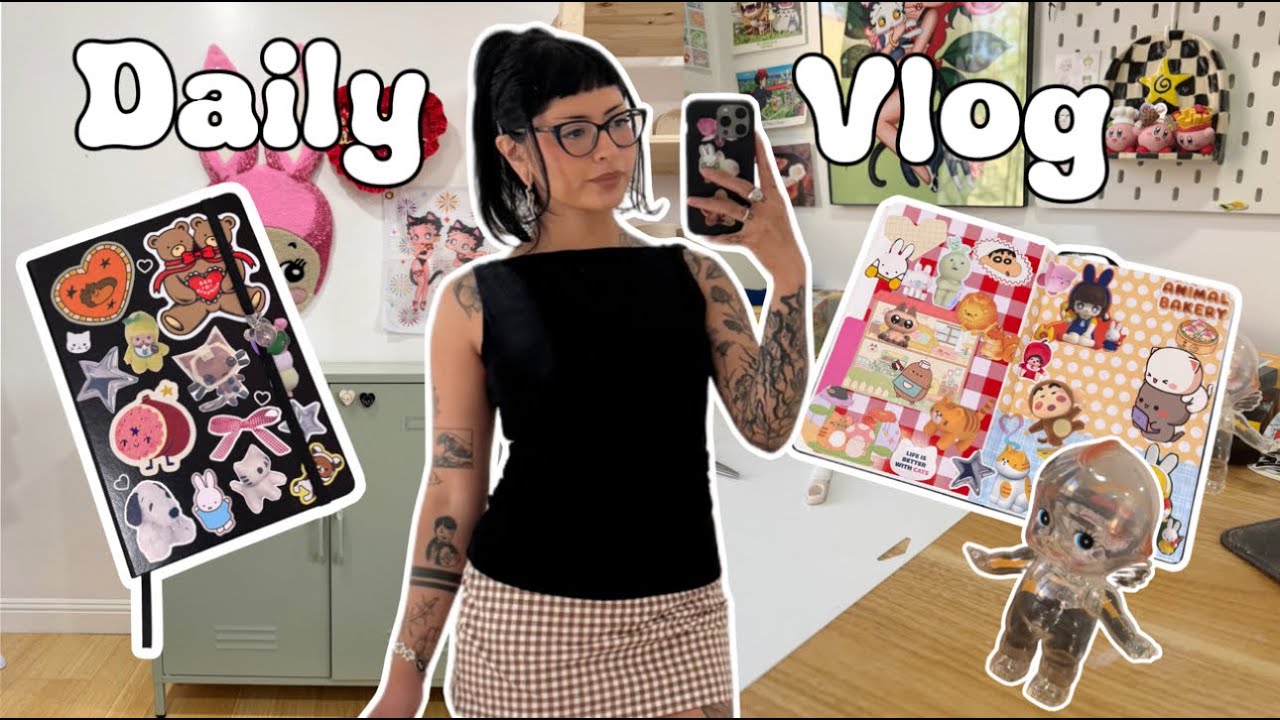 ⋆౨ৎ˚ Daily Vlog; junk journal, daiso haul, new cabinet ⋆౨ৎ˚⟡.•