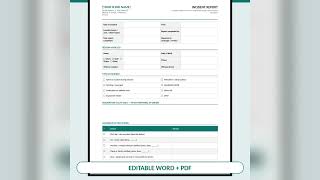 IV Hydration Clinic Incident & Adverse Event Report Form | Editable Word + PDF | Instant Download