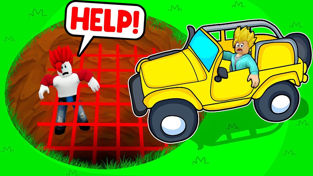 DRIVE INTO A BIG HOLE In Roblox ⭕⭕ Khaleel and Motu Gameplay