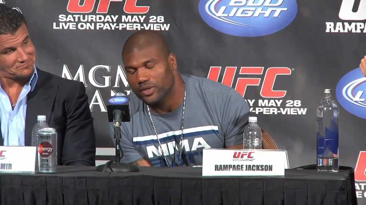 Rampage Jackson, artist, at UFC 130 press conference - YouTube
