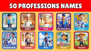 50 Jobs in English | Visual Guide with Meaning Update