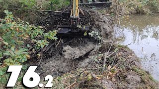 Two Beaver Dams Removal With Excavator No.76.2