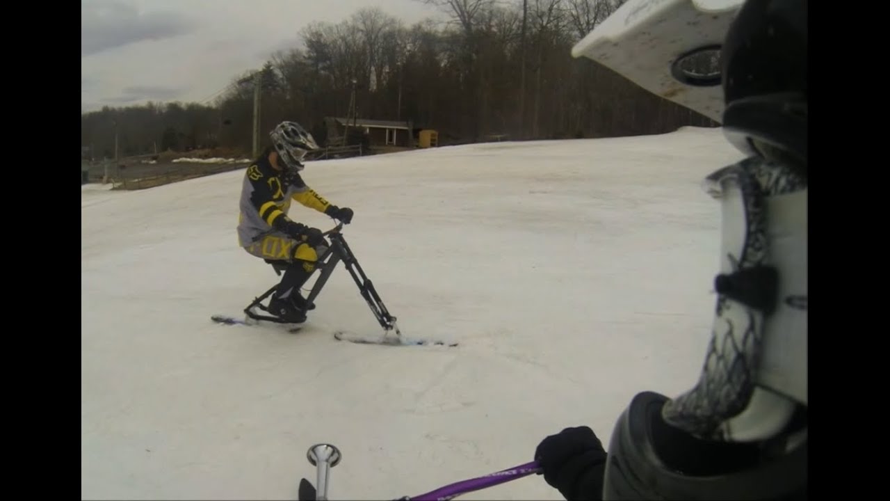 Downhill Ski Biking - YouTube