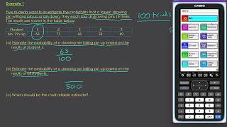 Year 12 Methods DRV Estimating Probabilities Example 1