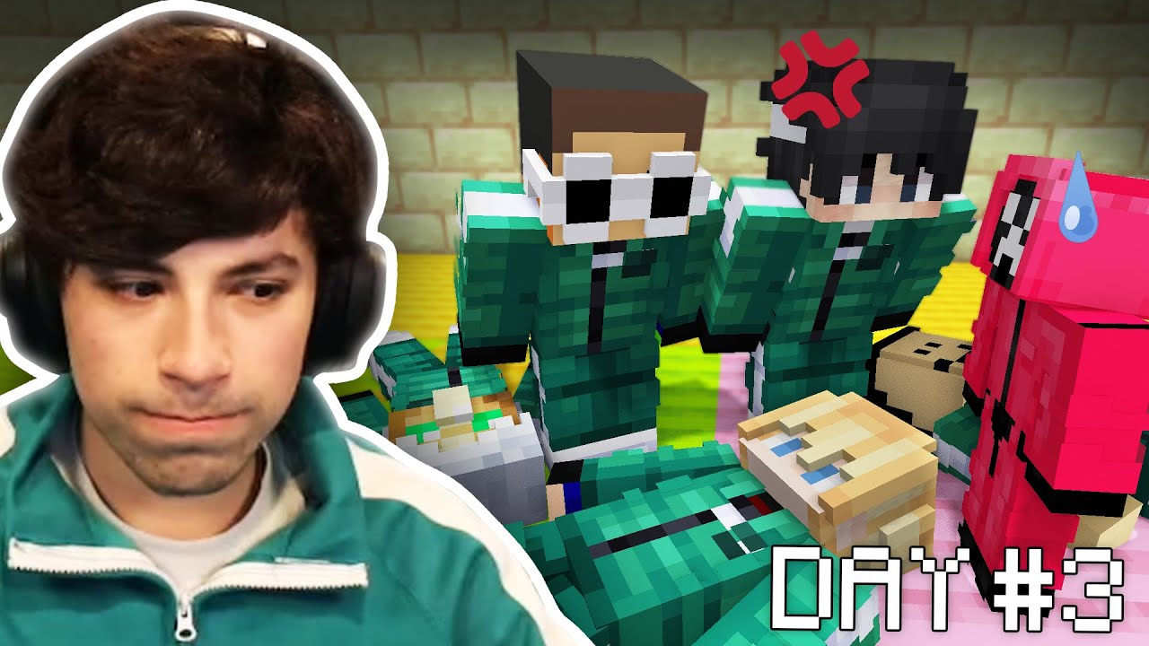 Только Джорджу, Сапнапу и Ханне удалось выжить на третий день! Squid Craft Games 2