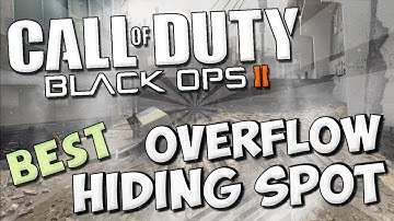 Black Ops 2 Glitches & Spots: Amazing Overflow Hiding Spot! (Completely Hidden/Invisible!)
