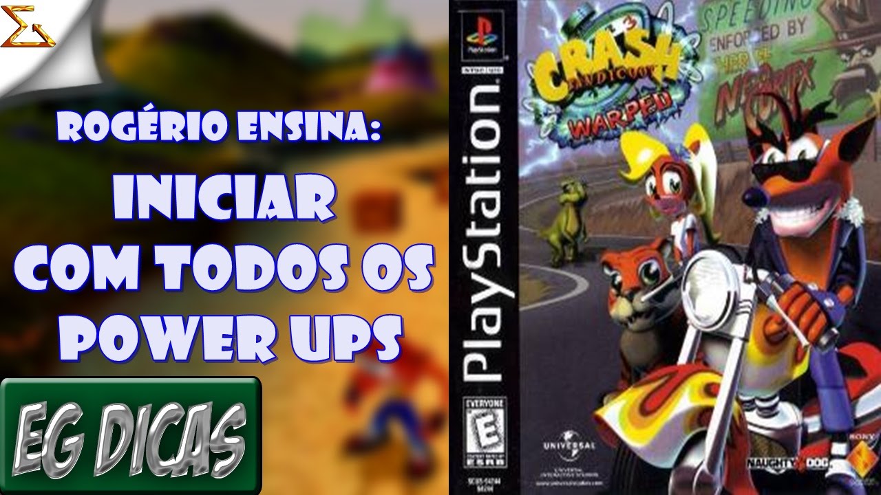 Rogério ensina Iniciar com todos os power ups Crash Bandicoot