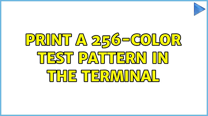 Print a 256-color test pattern in the terminal