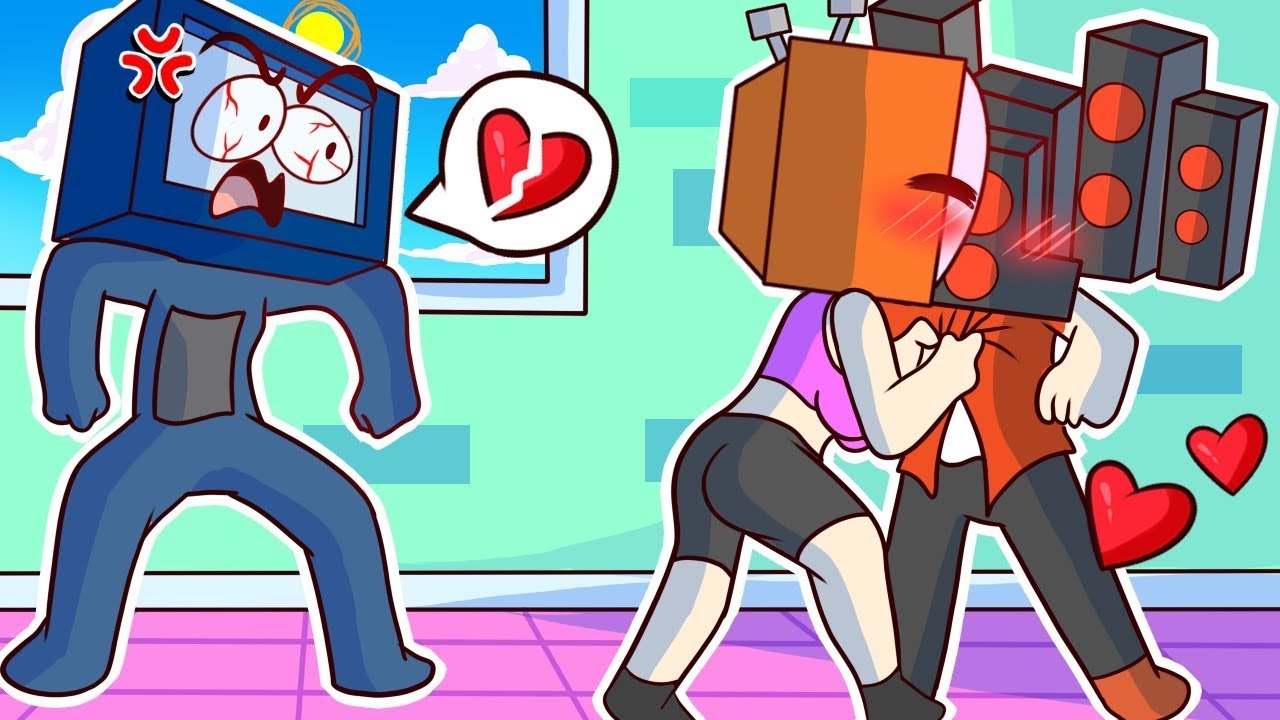 ¡tv Woman Y Speaker Man Se Besan 😳📺💖 ¿titan Tv Man Nos DescubrÉ 😱 Tv Woman Minecraft Roleplay 