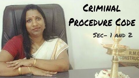 Criminal procedure code (CRPC) | Sec 1 & 2 | Intro | First Video |