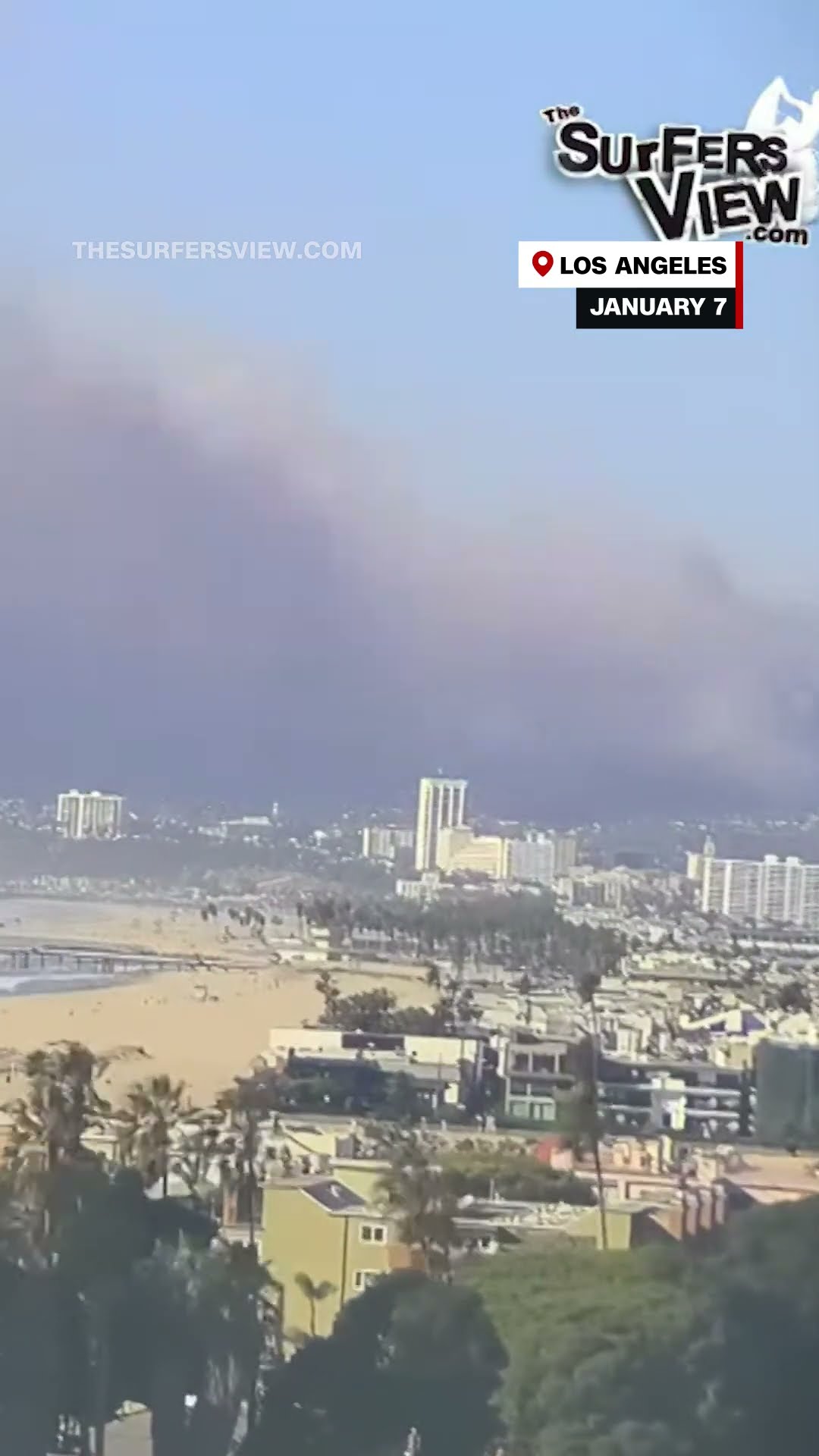 Timelapse shows LA wildfires explode in size