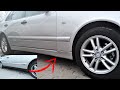Install side skirts mercedes w210 pre-facelift "lateral sills"