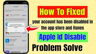 Fixed✅ How to Fix "Your Account Has Been Disabled" in the App Store and iTunes | Apple ID Disable... screenshot 1