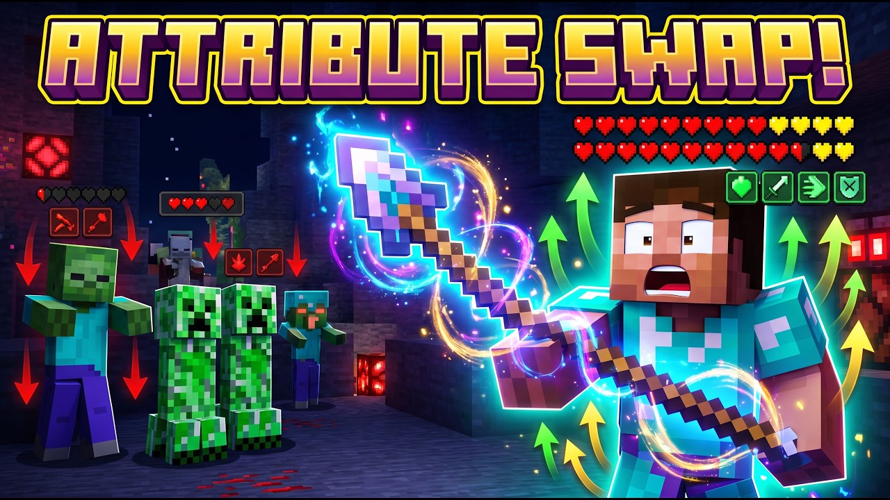 “How to Swap Attributes in Minecraft Using a Spear (Easy Tutorial ...
