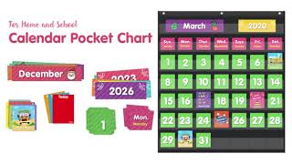 EAMAY Classroom Monthly Calendar Pocket Chart Set screenshot 5