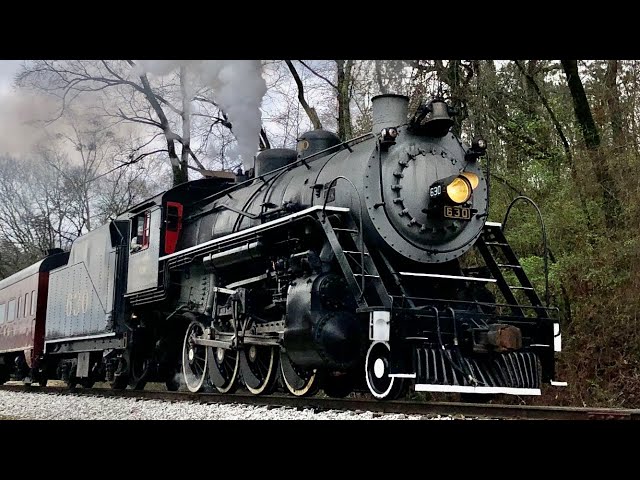 Tennessee Valley Railroad Museum: Southern #630 3-15/16-2025 - YouTube