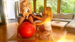 Top 3 Exercises With Yoga Ball For Postpartum Recovery Workout With Baby