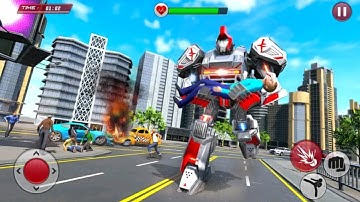 Ambulance Robot Transformation Games - Doctor Robot Rescue - Android IOS Gameplay