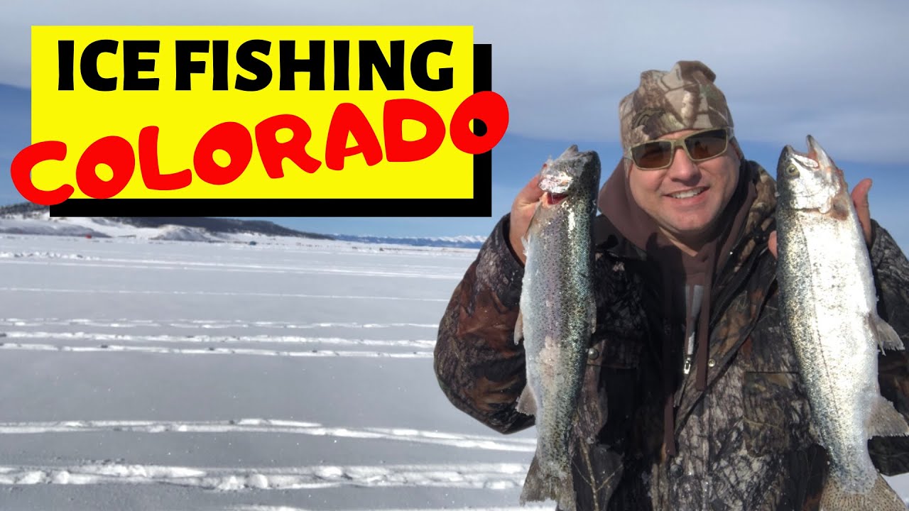 {UNBELIEVABLE} BIG Rainbow Trout caught while ICE FISHING Colorado