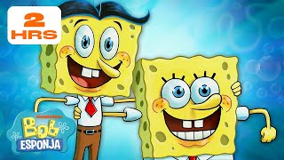 Bob Esponja | Os Melhores Momentos em Família de Bob Esponja ❤️ | Compilação de 2 Horas | Português