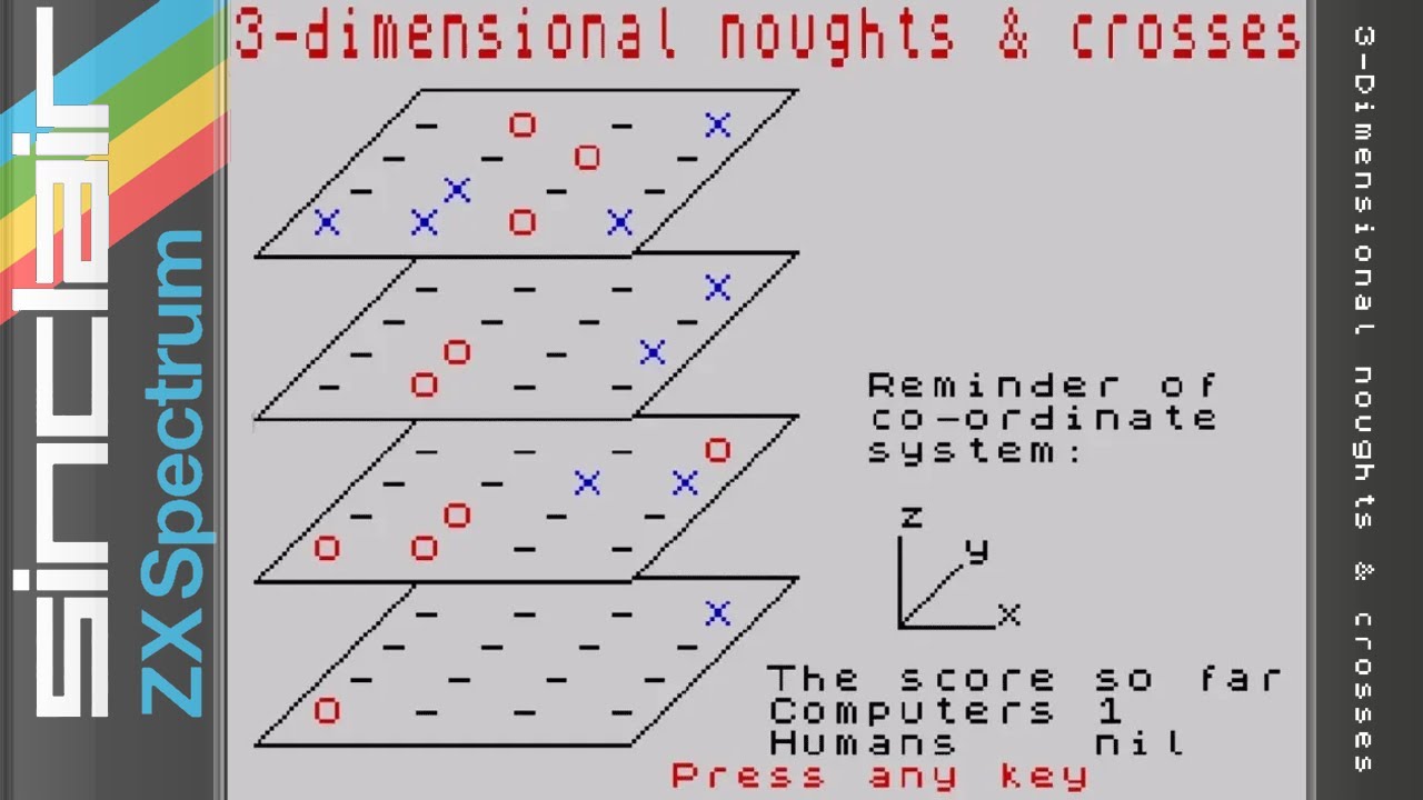 Games Tape I - 3 Dimensional Noughts & Crosses - ZX Spectrum