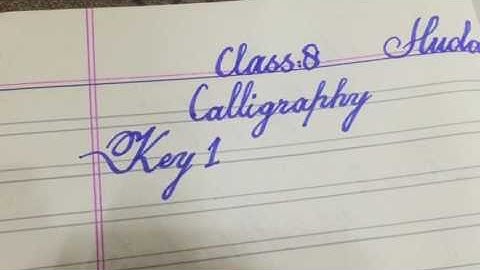 Calligraphy class 8..  Alphabet "r,s"
