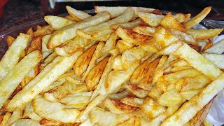 Homemade crispy french fries recipe | طريقة عمل البطاطا المقلية