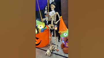 Skeleton Animatronic "Play Dead" at At Home Halloween 2024 YouTube #Shorts Demo Video 4K