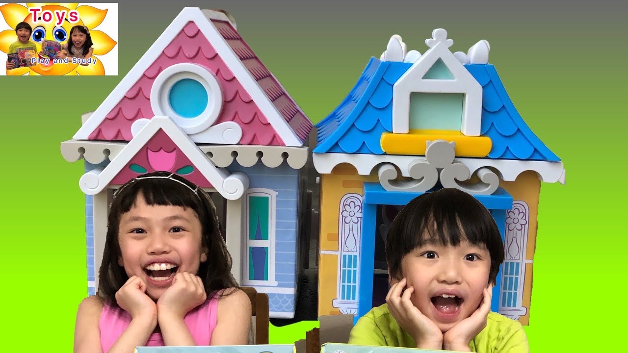 Toy review ,Disney Little animals toy house,玩具開箱，迪士尼小動物們的玩具小房子🏠,play