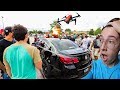 DRONE DESTROYS HOLDEN AT CAR MEET (Crashed Drone)