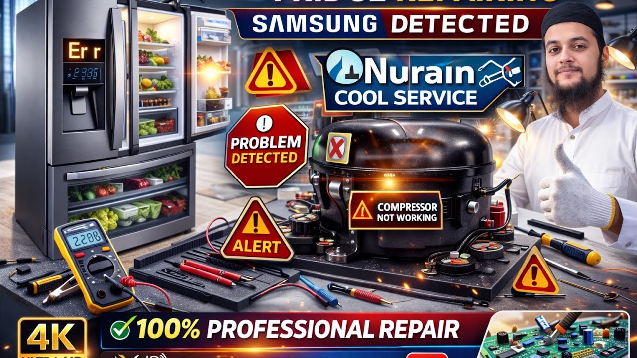 SAMSUNG KE DOUBLE DOOR FRIDGE PCB REPAIRING #samsang  || MD NURAIN 