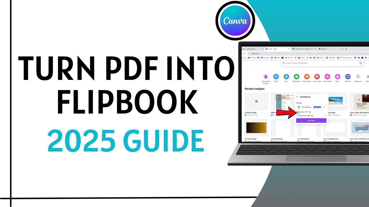 How to Convert a PDF to a Flipbook in Canva | Easy Guide 2025 - YouTube