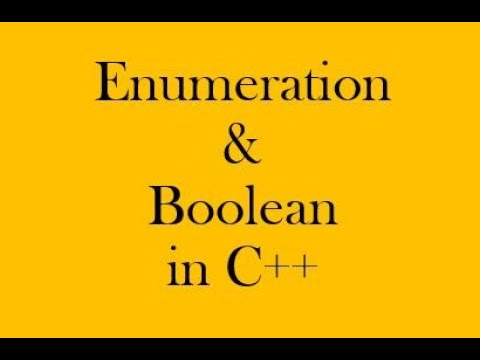 Enumeration and Boolean data types