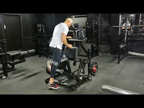 Standing single leg curl machine demo