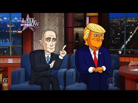 Cartoon Trump And Cartoon Putin Make First Joint Public Appearance