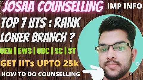 Top 7 IITs Safe rank for lowest branch | Get IIT at high rank  | All category #iit #josaa #cutoff