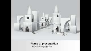 Free Business City Abstract PowerPoint Template by PoweredTemplate.com