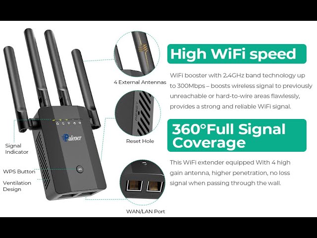 WiFi Range Extender, OGEDNAC 300Mbps Signal Booster Repeater Cover up