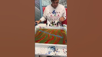 Water marbling is one of my favorite techniques! #art  #painting