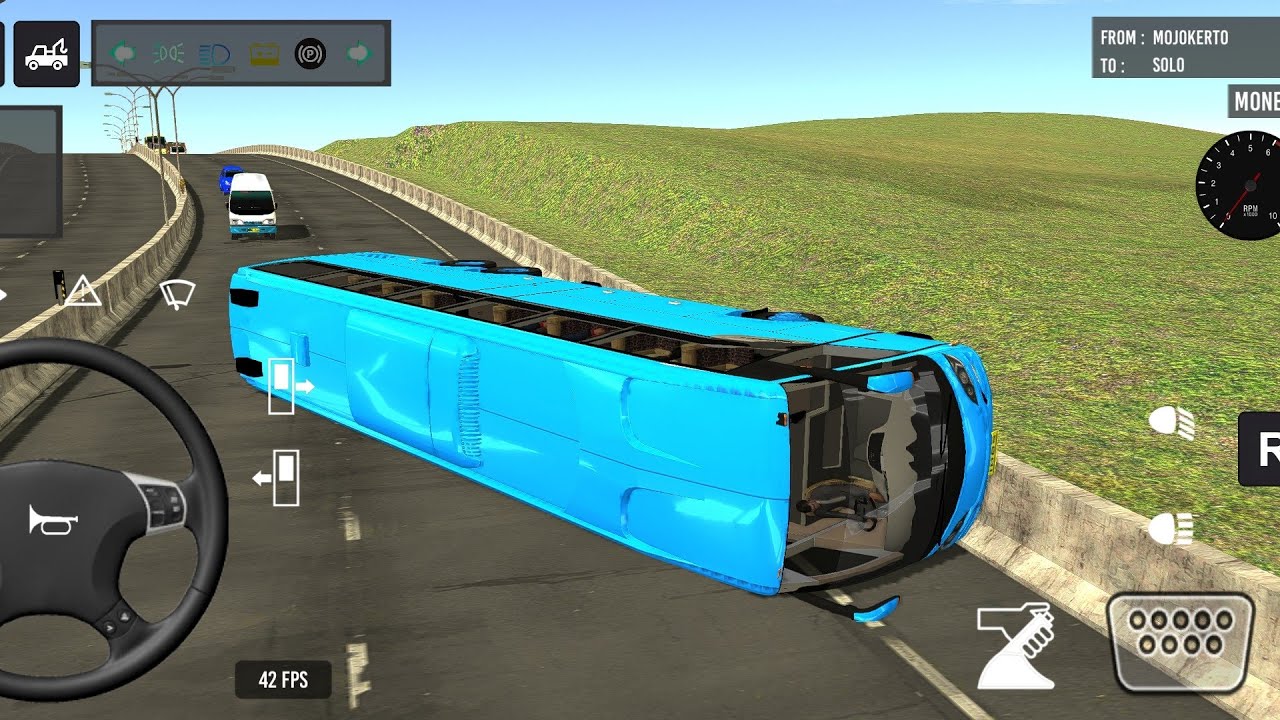 BUSSID SEASON 2 – Part 97 😱| Narrow Road Over Deep Valley | Bus Control Test 🌲 couch bus simulator 