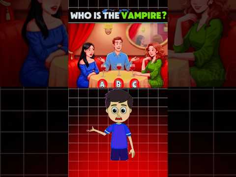 WHO IS THE VAMPIRE? 🧛‍♂️😱 | Can You Find Him? | Brain Test #shorts