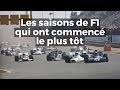 Les saisons de f1 qui ont dbut le plus tt  racing stories