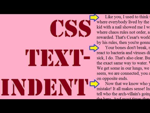 CSS Text Align and CSS Text Indenting