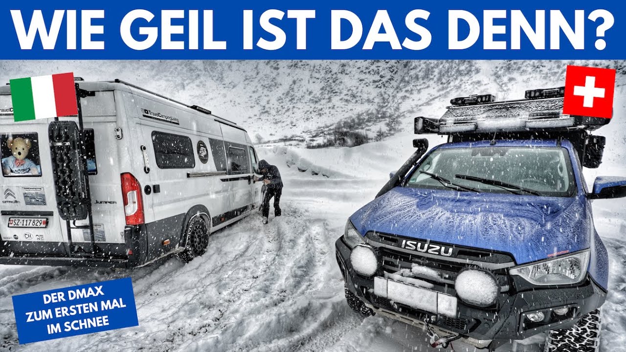 #506 - PREMIERE: Allrad im Schnee - Isuzu im Tiefschnee - Simplon - Riale   Italien - TCL Kai
