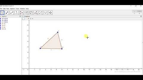 SAS axiom of triangle visualization from GeoGebra