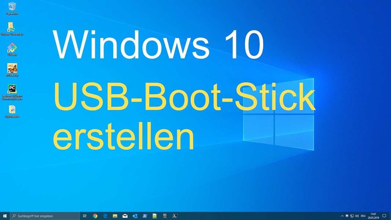 weekend Tilsætningsstof Utænkelig Windows 10 - USB-Boot-Stick erstellen - YouTube