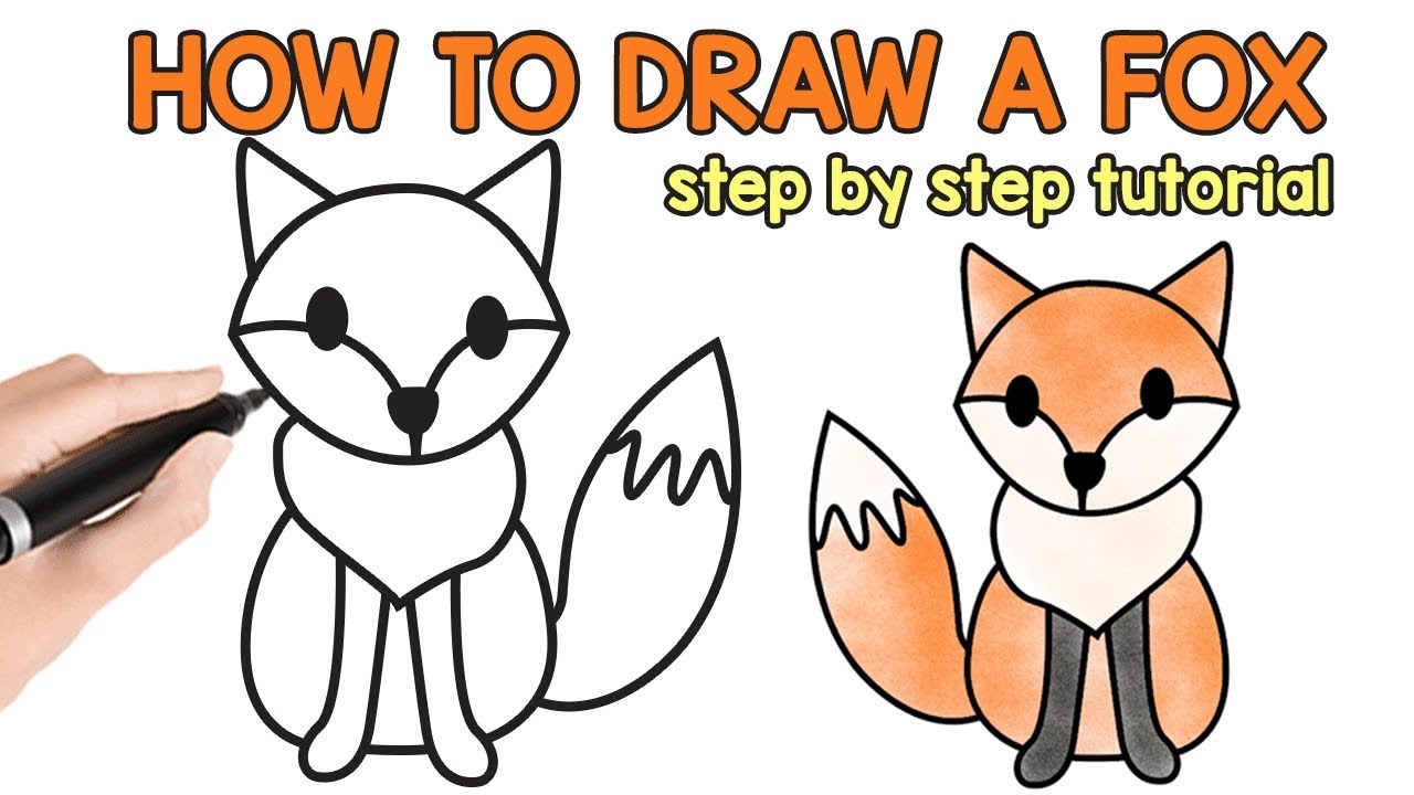 how to draw a fox step by step