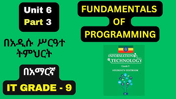 IT GRADE 9 UNIT 6 PART 2 / 6.3 WORKING WITH ALGORITHM, PSEUDOCODE AND FLOWCHARTS